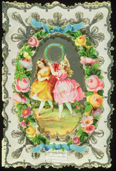 Victorian Valentine Card by English School